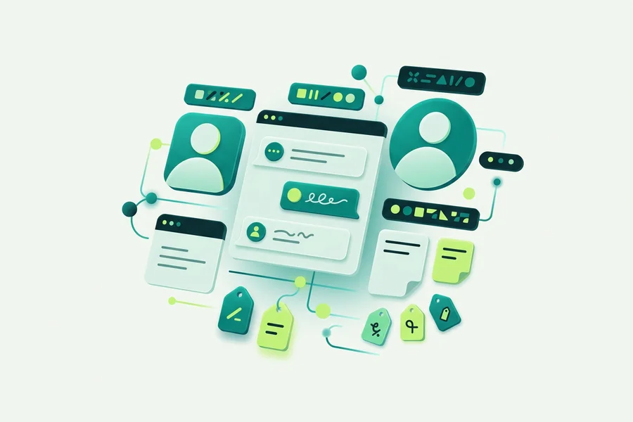 Inbox search results filtered by contact details, messages, notes and tags